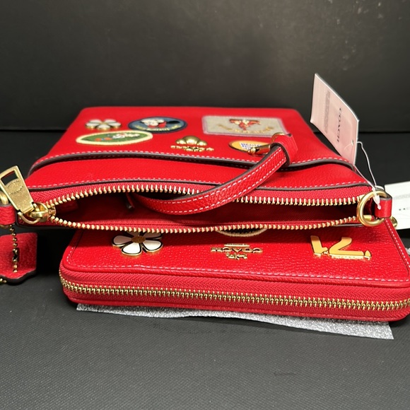 NWT Disney X Coach Set Kitt Messenger Crossbody Purse Wallet Card Patches Mickey - Picture 14 of 14